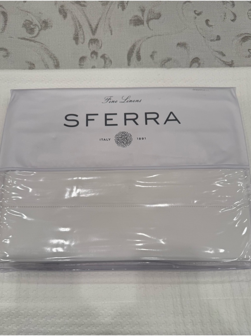 SFERRA LEONARDO PERCALE 4-PIECE KING SHEET SET IN WHITE MADE IN ITALY